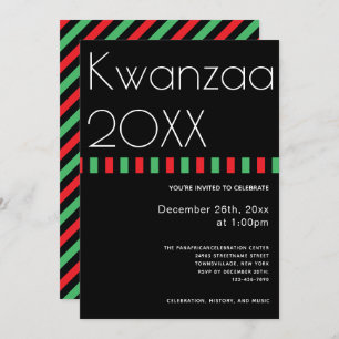 Holiday Typografie Kwanzaa Einladung