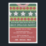 Holiday Ugly Sweater Party Einladung<br><div class="desc">Set die Bühne und laden Sie Ihre Gäste zu Ihrem lustigen Ugly Sweater Party mit diesem verrückten Weihnachtsmuster,  das ein Imitat strukturierte Sweater Hintergrund-Design. Jede Textzeile kann auf Ihren Anzug angepasst werden.</div>