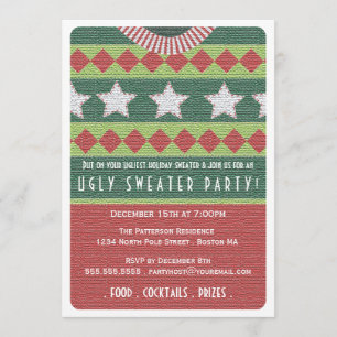 Holiday Ugly Sweater Party Einladung