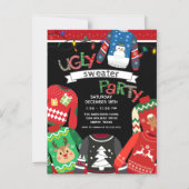 Holiday Ugly Sweater Party Magneteinladung (Vorderseite)