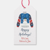 Holiday Ugly Sweater, Personalisierte Weihnachten Geschenkanhänger (Vorderseite)
