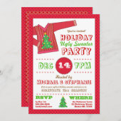 Holiday Ugly Sweater Weihnachts-Party Einladung (Vorne/Hinten)