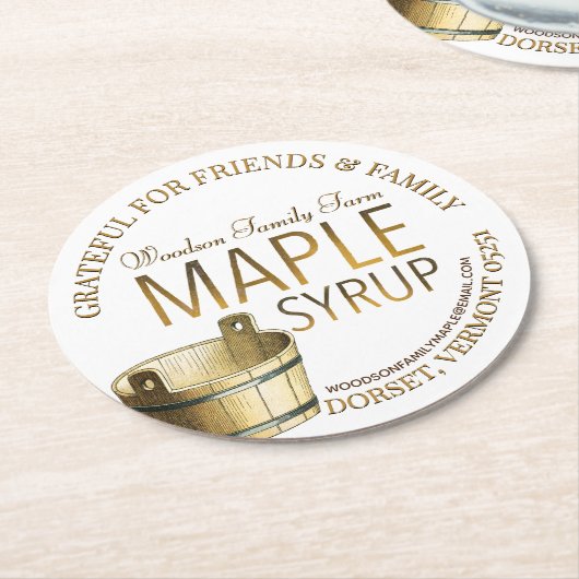 Holiday Untersetzer Maple Syrup Geschenk Erntedank (Angewinkelt)