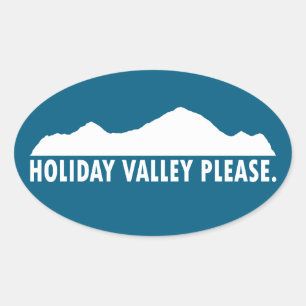 Holiday Valley Bitte Ovaler Aufkleber