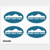Holiday Valley Bitte Ovaler Aufkleber (Blatt)