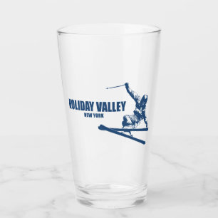 Holiday Valley Resort Skifahrer Glas