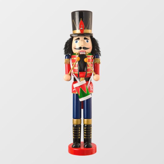 Holiday Vibe Drum Major Nutcracker Fensteraufkleber (Blatt)