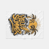 Holiday Vibe Hello Summer Sunshine Beach Bean Fleecedecke (Vorderseite (Horizontal))