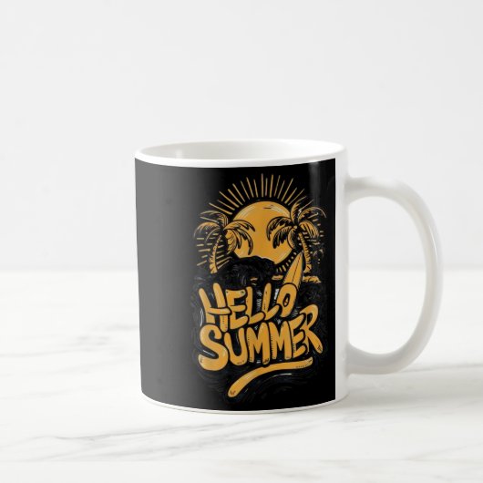 Holiday Vibe Hello Summer Sunshine Beach Bean Kaffeetasse (Rechts)
