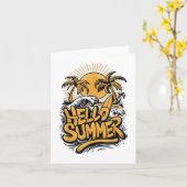 Holiday Vibe Hello Summer Sunshine Beach Bean Karte (Gelbe Blume)
