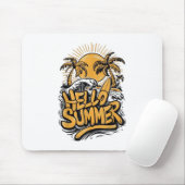Holiday Vibe Hello Summer Sunshine Beach Bean Mousepad (Mit Mouse)