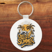 Holiday Vibe Hello Summer Sunshine Beach Bean Schlüsselanhänger (Vorderseite)