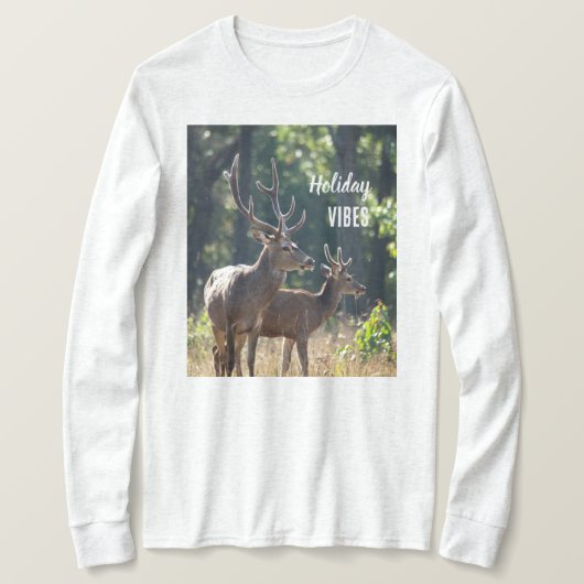 Holiday Vibes Deers Long Sleeves Top (Design vorne)