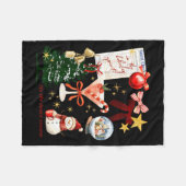 Holiday Vibes In The Holiday Srit Christmas Funny Fleecedecke (Vorderseite (Horizontal))