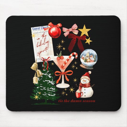 Holiday Vibes In The Holiday Srit Christmas Funny Mousepad (Vorne)