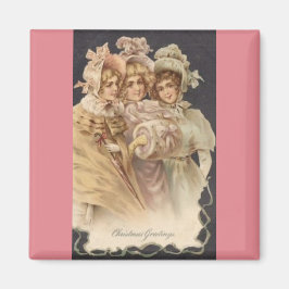 Holiday Victorican Pink Vintage Weihnachtsmagnet Magnet