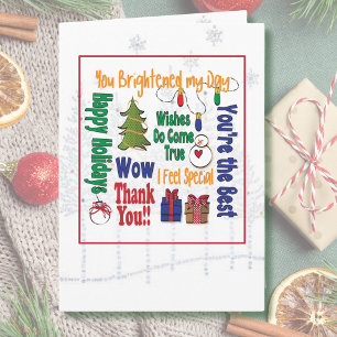 Holiday Vielen Dank - Modern Bright Bold und Fun Karte