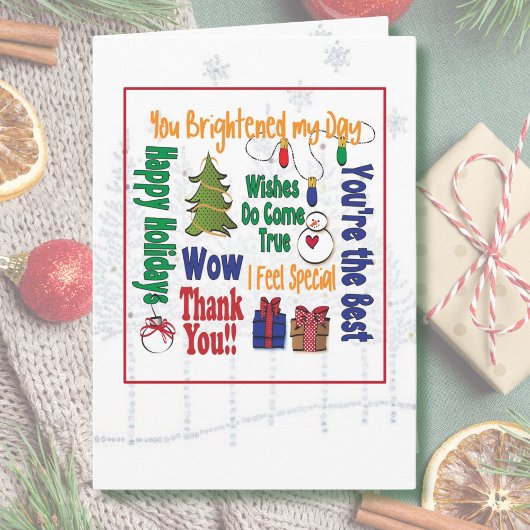 Holiday Vielen Dank - Modern Bright Bold und Fun Karte