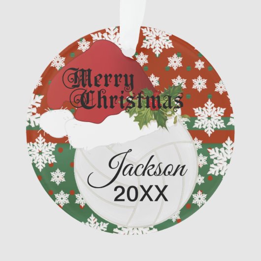 Holiday Volleyball Design | DIY Name Ornament (Vorderseite)