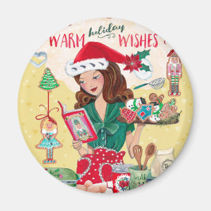 Holiday Warmes wünscht Weihnachten   Magnet