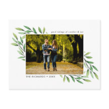 Holiday Watercolor Blätter Modernes Foto