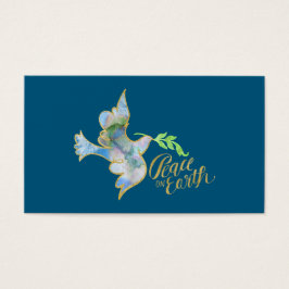 Holiday Watercolor Dove Gold Weltfrieden