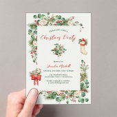 Holiday Watercolor Grüne Heilige Weihnachten Party Acryleinladungen (Insitu (Handheld))