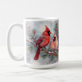 Holiday Watercolor Kardinal Pair Kaffeetasse