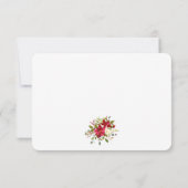 Holiday Wedding Poinsettia Floral Red Gold UAWG RSVP Karte (Rückseite)