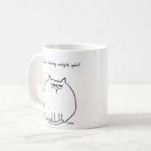 Holiday Weight Gain - Angry Cat ist jetzt fette Ka Kaffeetasse (Vorderseite Links)