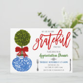Holiday Wertschätzung Einladung, dankbar für Sie Einladung (Stehend Vorderseite)