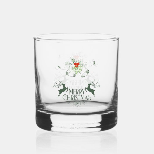 Holiday Whiskey Glass Set – Merry & Bright Barware Whiskyglas (Vorderseite)