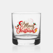 Holiday Whiskey Glass Set – Merry & Bright Barware Whiskyglas (Rückseite)