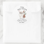 Holiday White Cocoa Runder Aufkleber (Tasche)