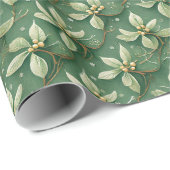 Holiday White Poinsettia Geschenkpapier (Rolleneckpunkt)