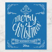 Holiday & White Retro Typografy Weinetikett (Einzelnes Label)