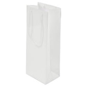Holiday White Solid Color Geschenktüte Für Weinflaschen (Vorderseite Schrägansicht)