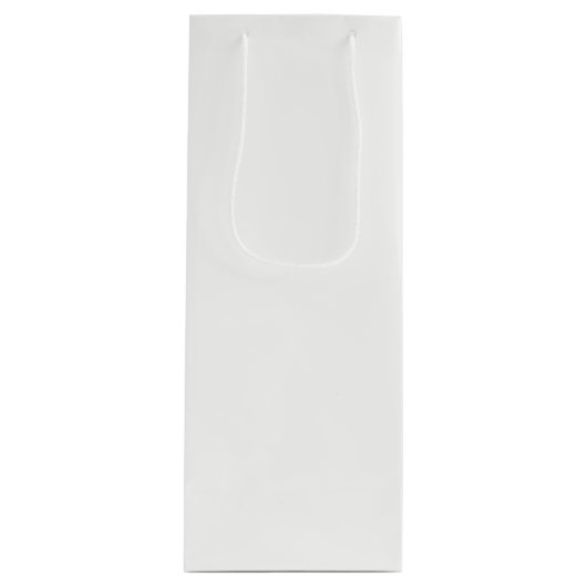 Holiday White Solid Color Geschenktüte Für Weinflaschen (Vorderseite)