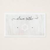 Holiday White Wood Earring Display Holder Calli (Vorderseite)