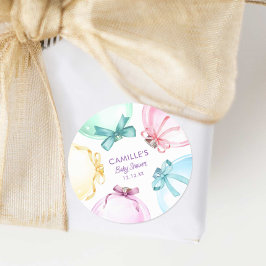 Holiday Winter Girl Baby Dusche Runder Aufkleber