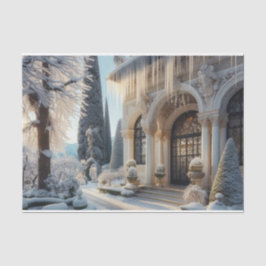 Holiday Winter Ice Covered in The Restaurant Seidenpapier