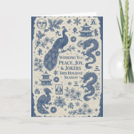 Holiday & Winter Mahjong Toile Cards Karte