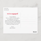 Holiday Winter Merry Verlobung Ankündigung MCM Postkarte (Rückseite)