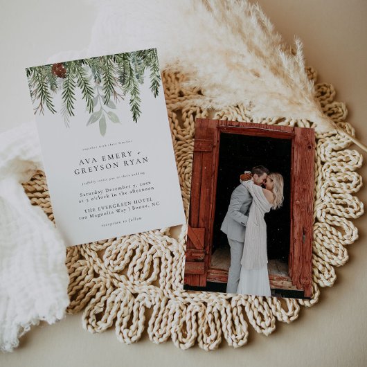 Holiday Winter Wedding Invitation Einladung