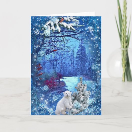 Holiday Winter Wonderland Dankeskarte (Vorderseite)