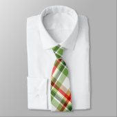 Holiday Wirehaired Pointer Dog Plaid Christmas Krawatte (Gebunden)