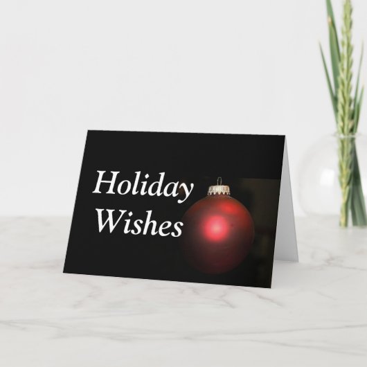 HOLIDAY WISHES DESIGNER CHRISTMAS CARD FEIERTAGSKARTE (Vorderseite)