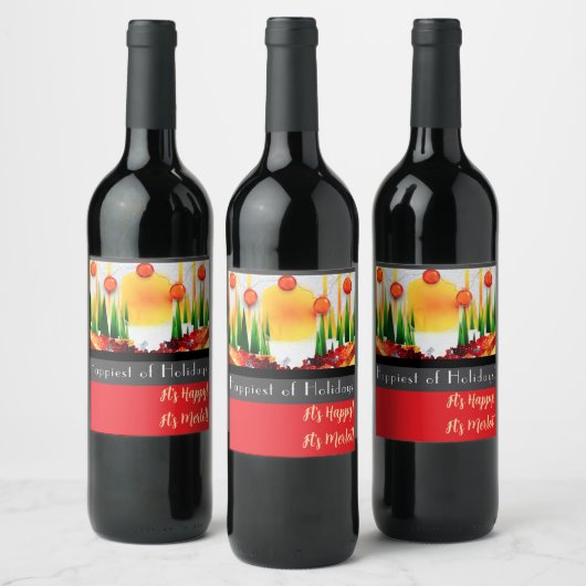 Holiday within the Pines! Weinetikett (Flaschen)