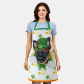 Holiday Wohngestaltung St Patricks Day Dog Schürze (Getragen)
