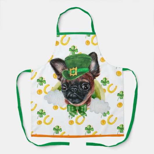 Holiday Wohngestaltung St Patricks Day Dog Schürze (Vorderseite)